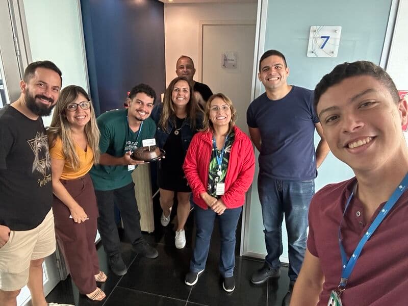 Birthday celebration with the Dataprev team